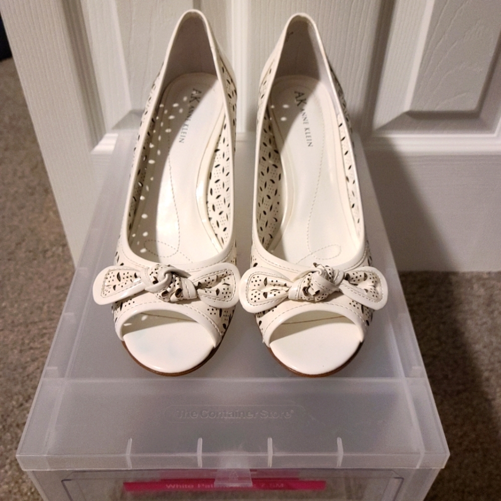 Anne Klein Peep Toe Wedges